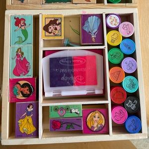 Disney princess stamp kit, magnetic dolls, unicorn/puppy/panda canvases!